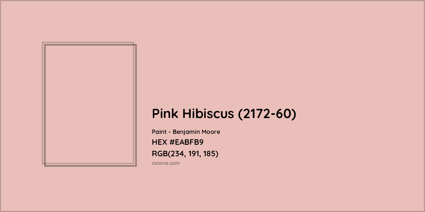 HEX #EABFB9 Pink Hibiscus (2172-60) Paint Benjamin Moore - Color Code