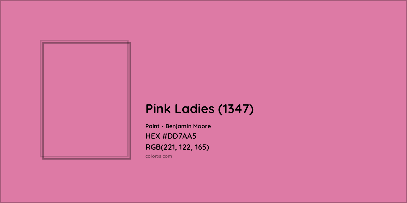 HEX #DD7AA5 Pink Ladies (1347) Paint Benjamin Moore - Color Code