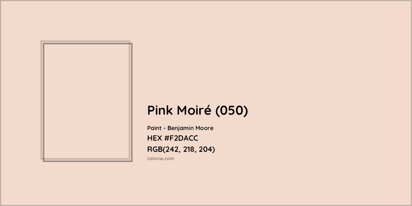 HEX #F2DACC Pink Moiré (050) Paint Benjamin Moore - Color Code
