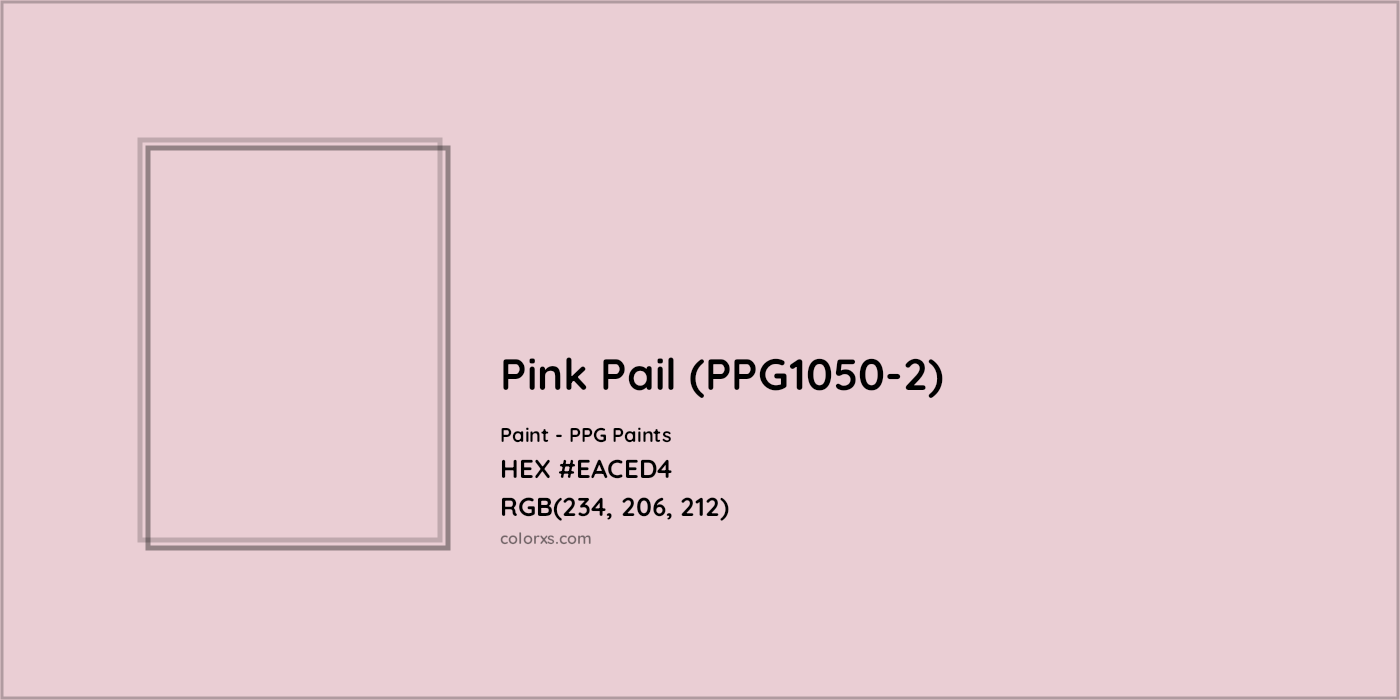 HEX #EACED4 Pink Pail (PPG1050-2) Paint PPG Paints - Color Code