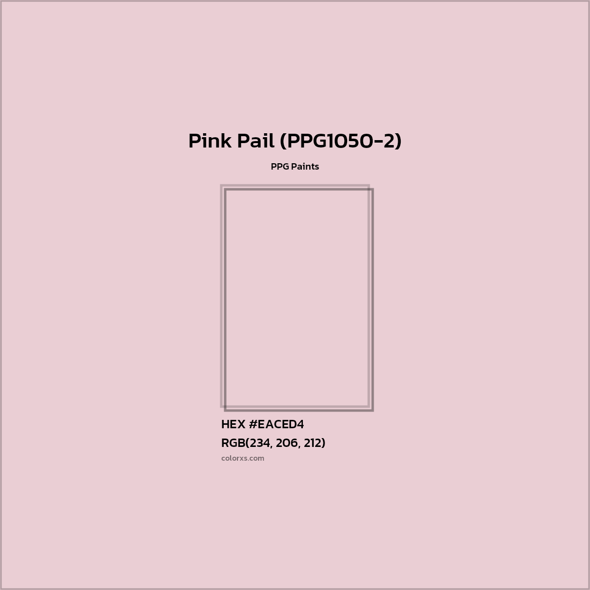 HEX #EACED4 Pink Pail (PPG1050-2) Paint PPG Paints - Color Code