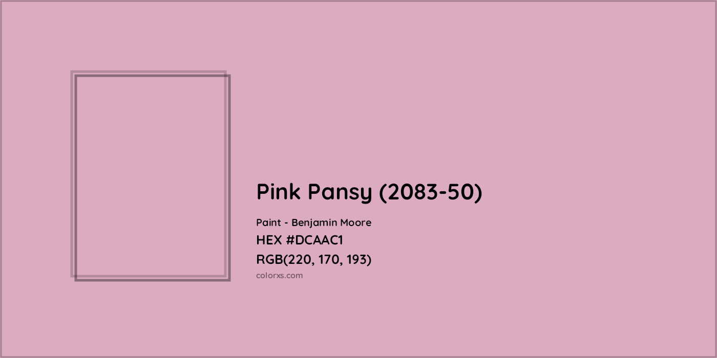 HEX #DCAAC1 Pink Pansy (2083-50) Paint Benjamin Moore - Color Code