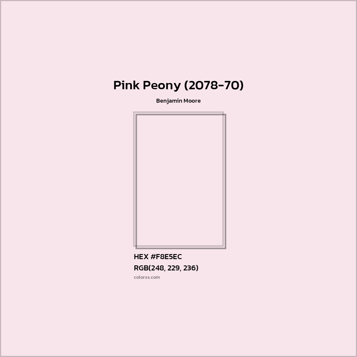 HEX #F8E5EC Pink Peony (2078-70) Paint Benjamin Moore - Color Code