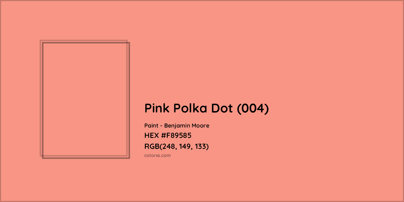 HEX #F89585 Pink Polka Dot (004) Paint Benjamin Moore - Color Code