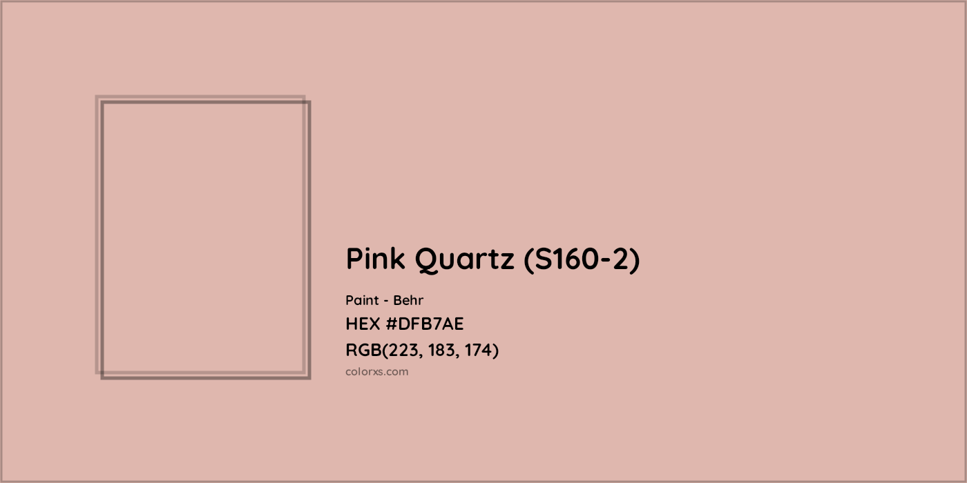 HEX #DFB7AE Pink Quartz (S160-2) Paint Behr - Color Code