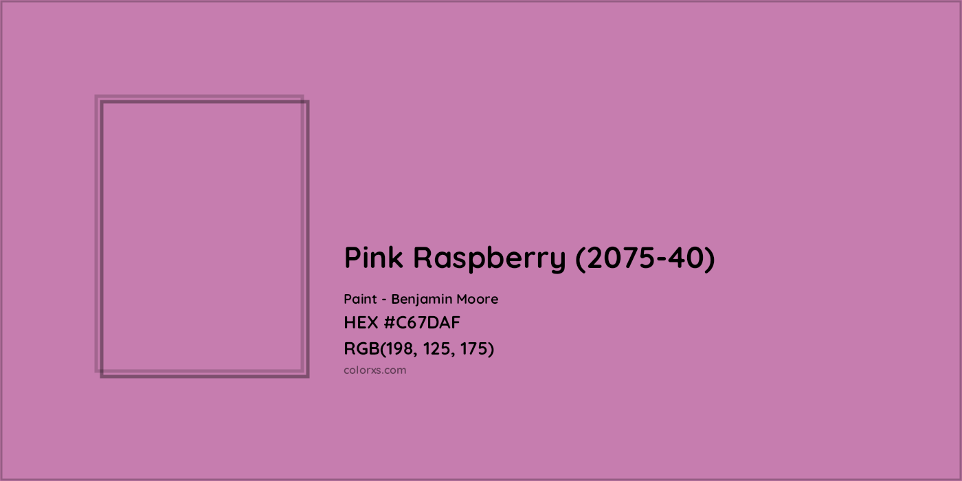 HEX #C67DAF Pink Raspberry (2075-40) Paint Benjamin Moore - Color Code