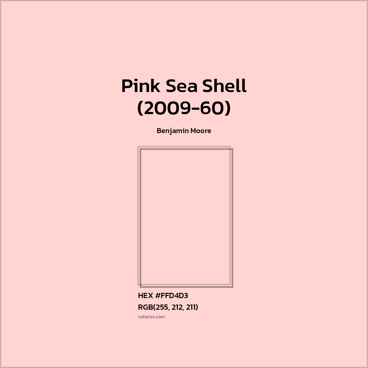 HEX #FFD4D3 Pink Sea Shell (2009-60) Paint Benjamin Moore - Color Code