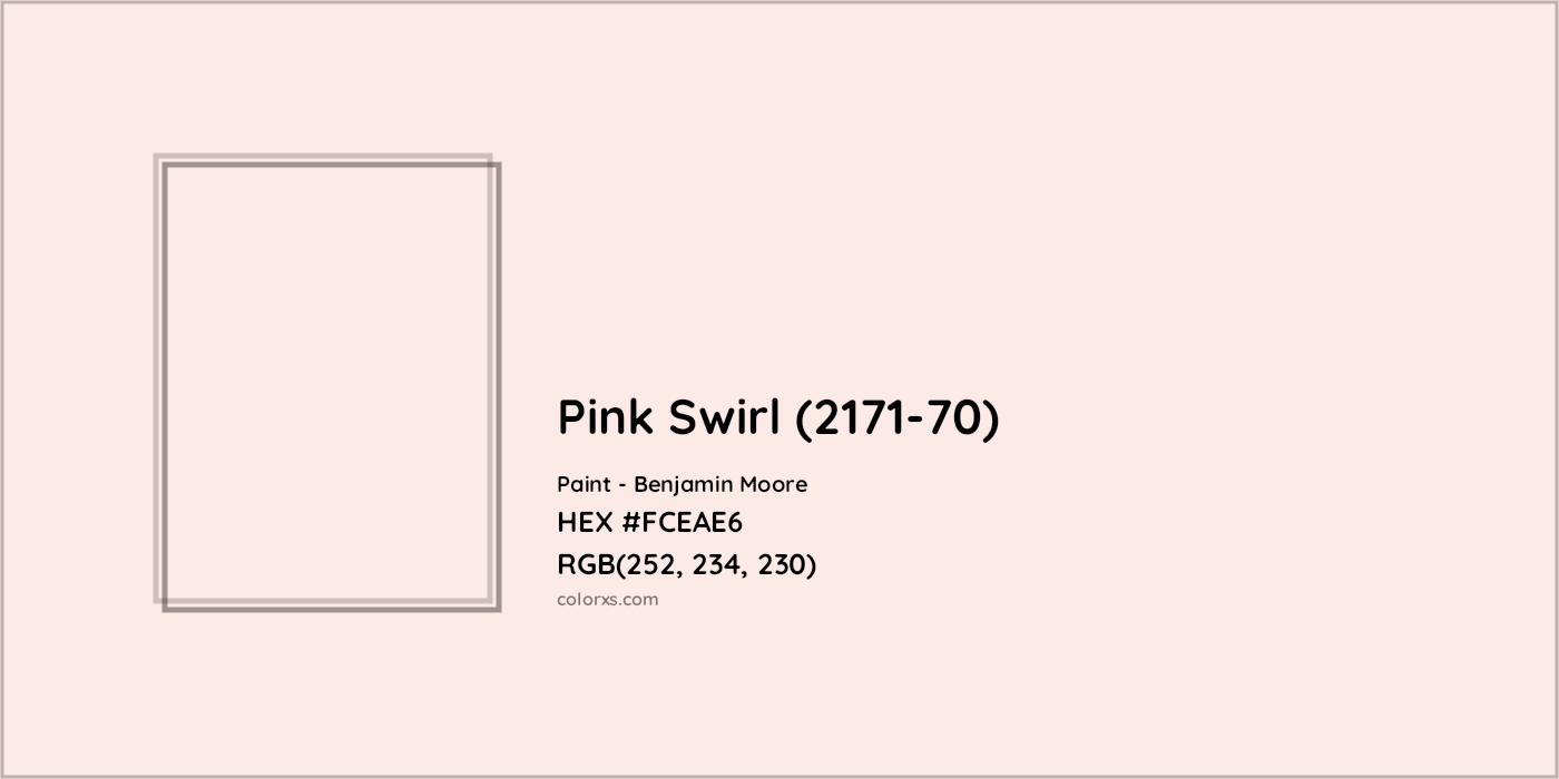 HEX #FCEAE6 Pink Swirl (2171-70) Paint Benjamin Moore - Color Code