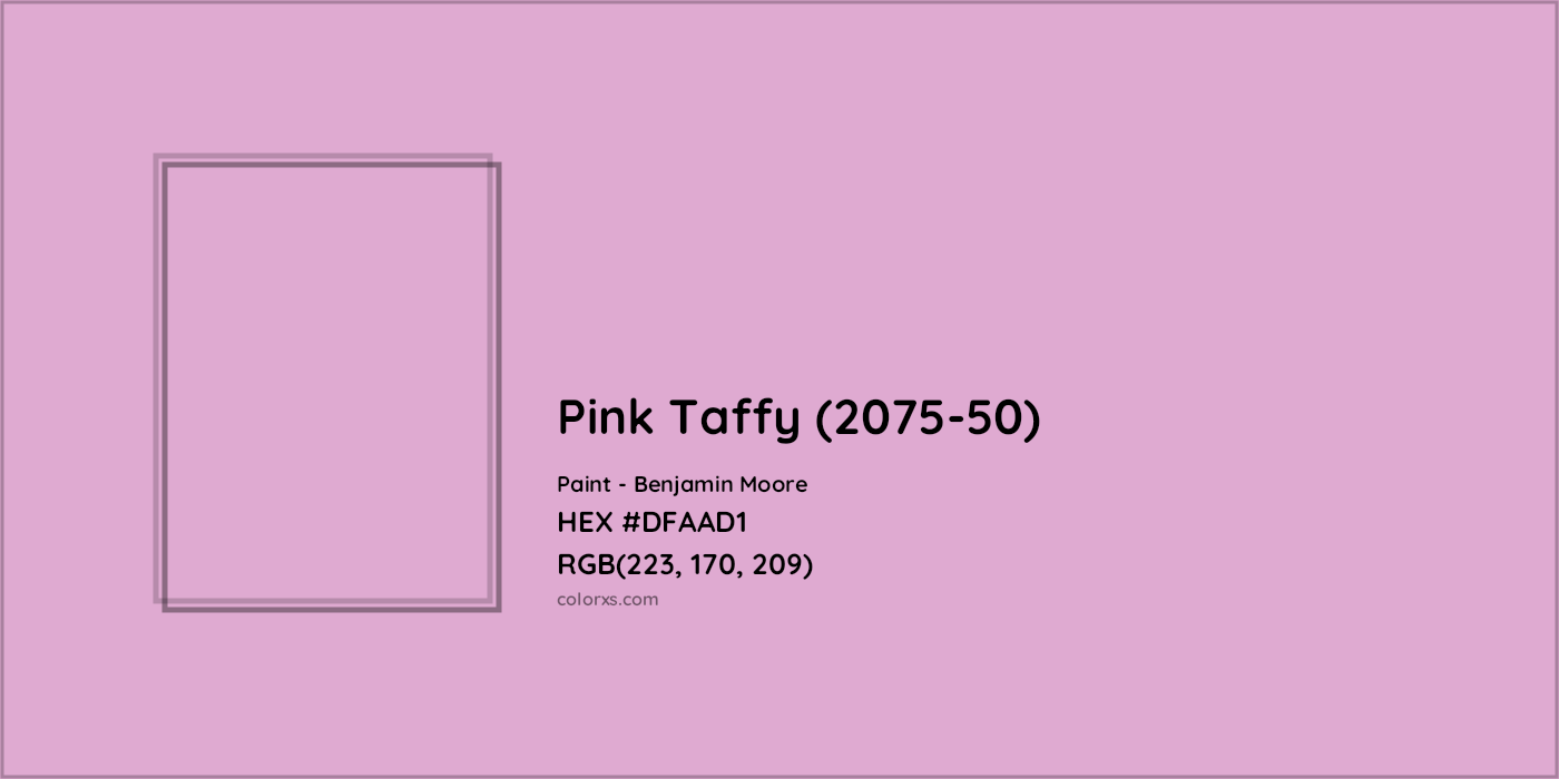 HEX #DFAAD1 Pink Taffy (2075-50) Paint Benjamin Moore - Color Code