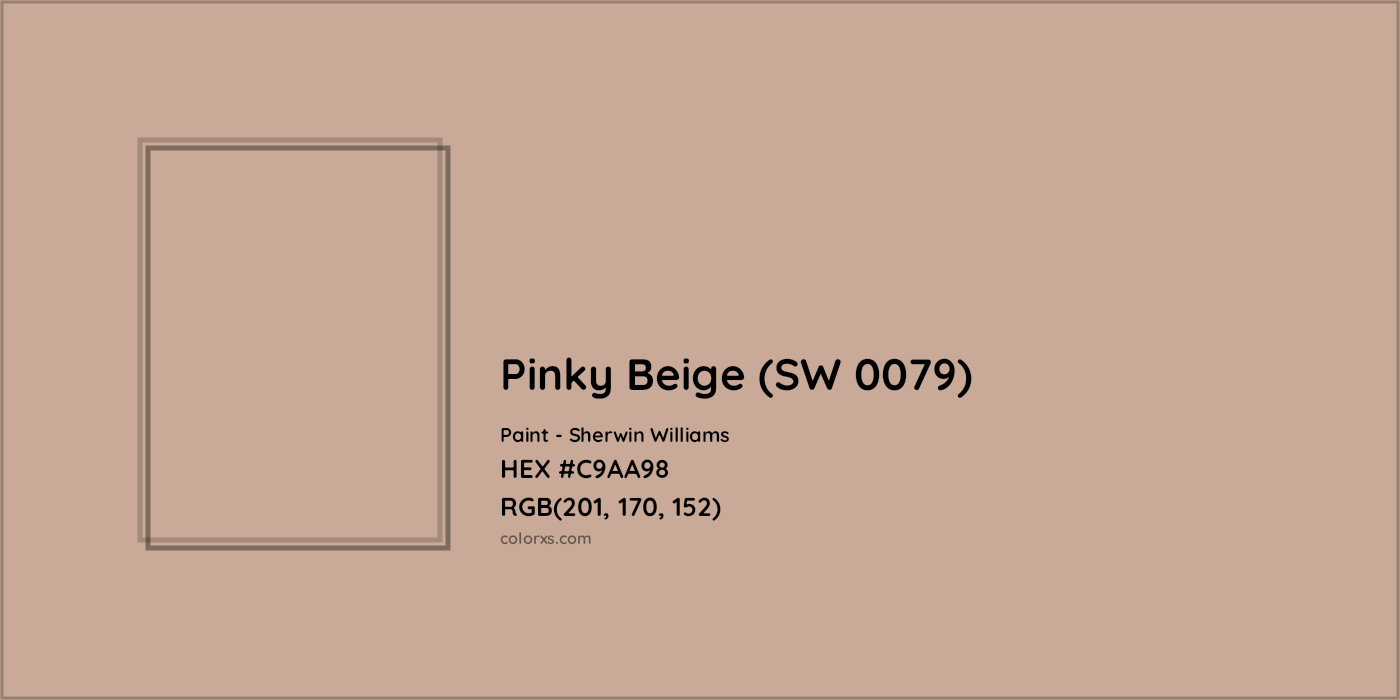 HEX #C9AA98 Pinky Beige (SW 0079) Paint Sherwin Williams - Color Code