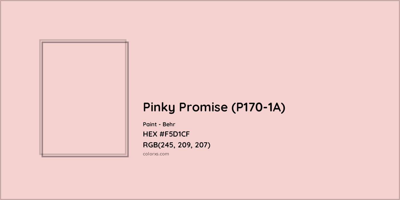 HEX #F5D1CF Pinky Promise (P170-1A) Paint Behr - Color Code