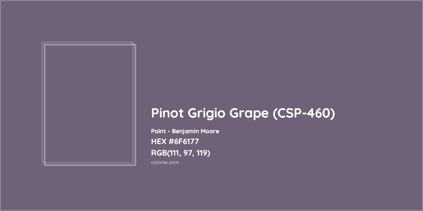HEX #6F6177 Pinot Grigio Grape (CSP-460) Paint Benjamin Moore - Color Code