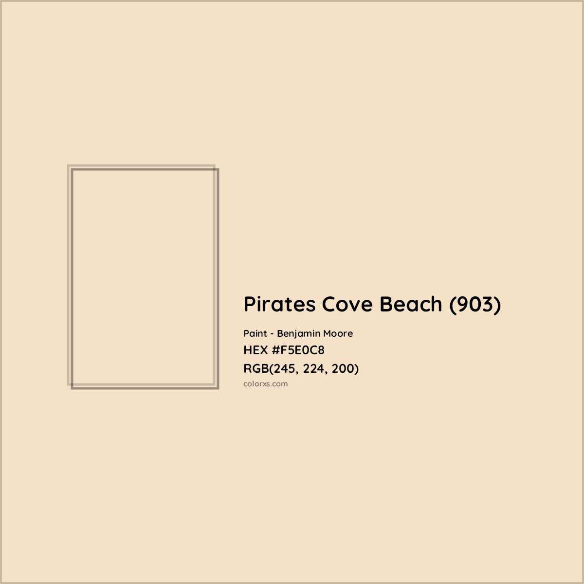 HEX #F5E0C8 Pirates Cove Beach (903) Paint Benjamin Moore - Color Code