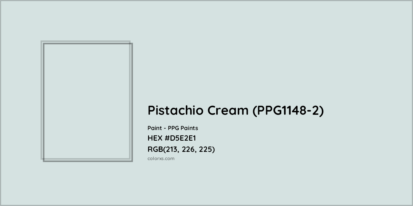 HEX #D5E2E1 Pistachio Cream (PPG1148-2) Paint PPG Paints - Color Code