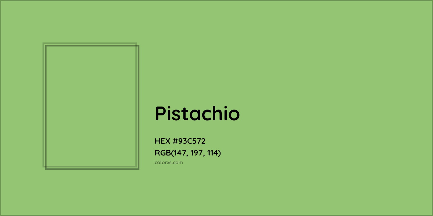 HEX #93C572 Pistachio Color - Color Code