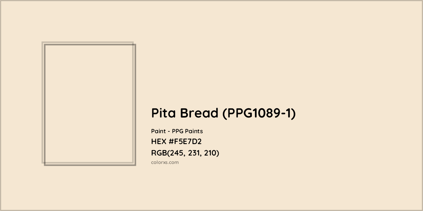 HEX #F5E7D2 Pita Bread (PPG1089-1) Paint PPG Paints - Color Code