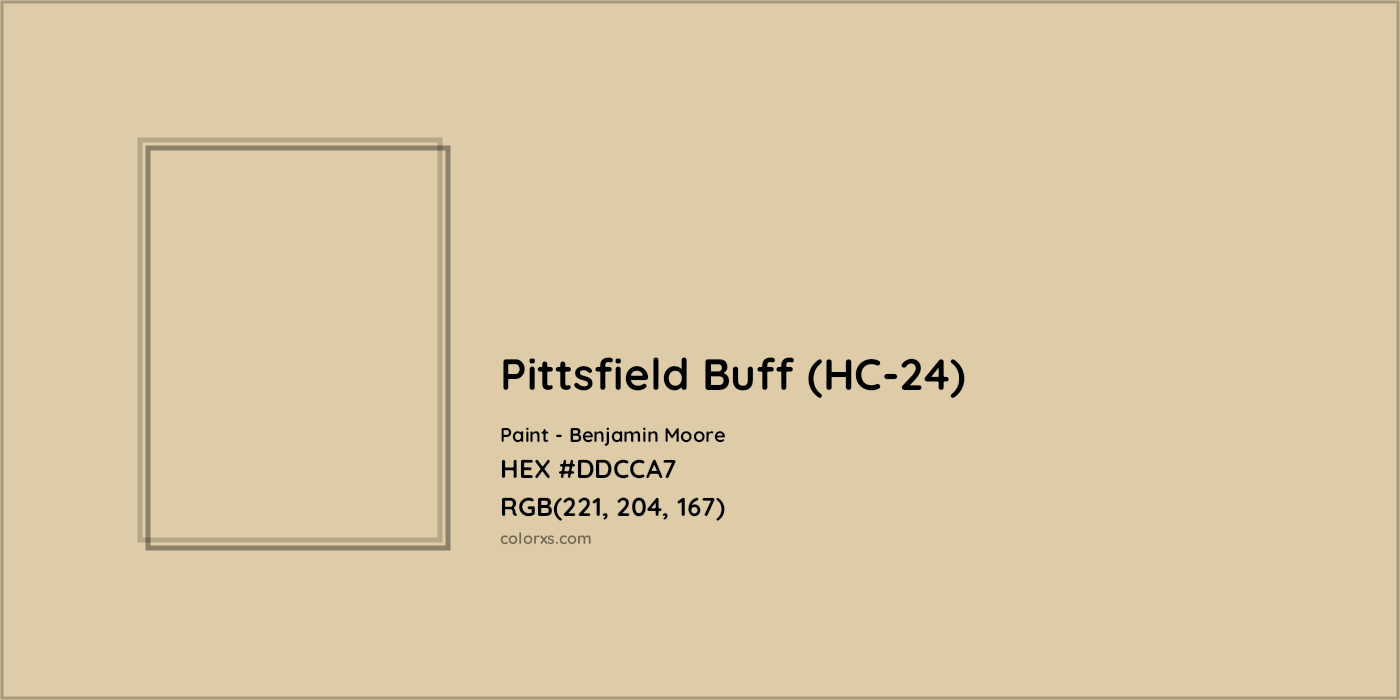HEX #DDCCA7 Pittsfield Buff (HC-24) Paint Benjamin Moore - Color Code