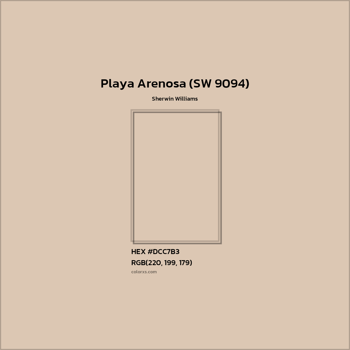 HEX #DCC7B3 Playa Arenosa (SW 9094) Paint Sherwin Williams - Color Code