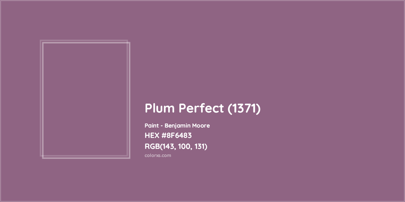 HEX #8F6483 Plum Perfect (1371) Paint Benjamin Moore - Color Code