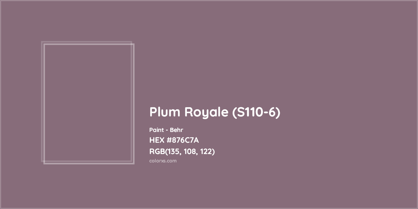 HEX #876C7A Plum Royale (S110-6) Paint Behr - Color Code