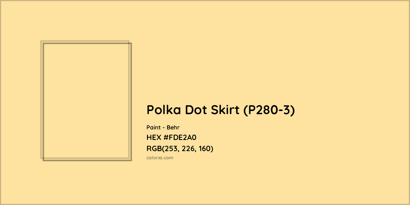 HEX #FDE2A0 Polka Dot Skirt (P280-3) Paint Behr - Color Code
