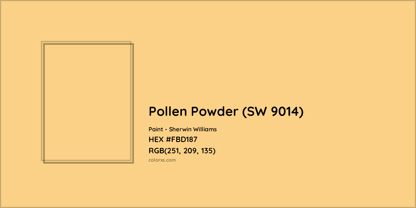 HEX #FBD187 Pollen Powder (SW 9014) Paint Sherwin Williams - Color Code