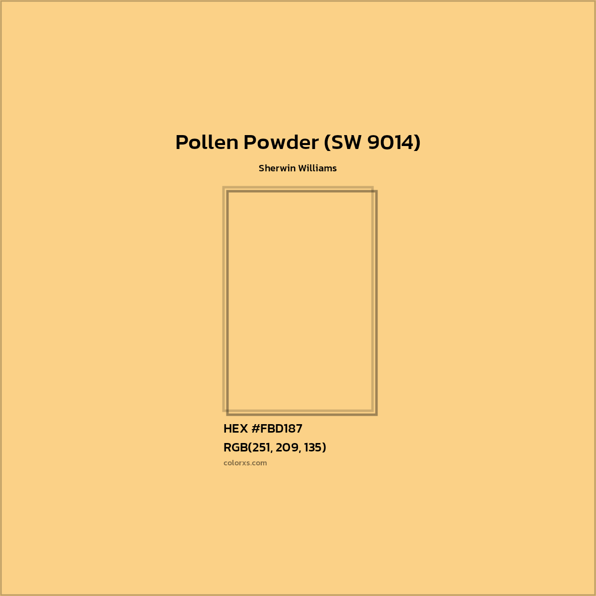 HEX #FBD187 Pollen Powder (SW 9014) Paint Sherwin Williams - Color Code