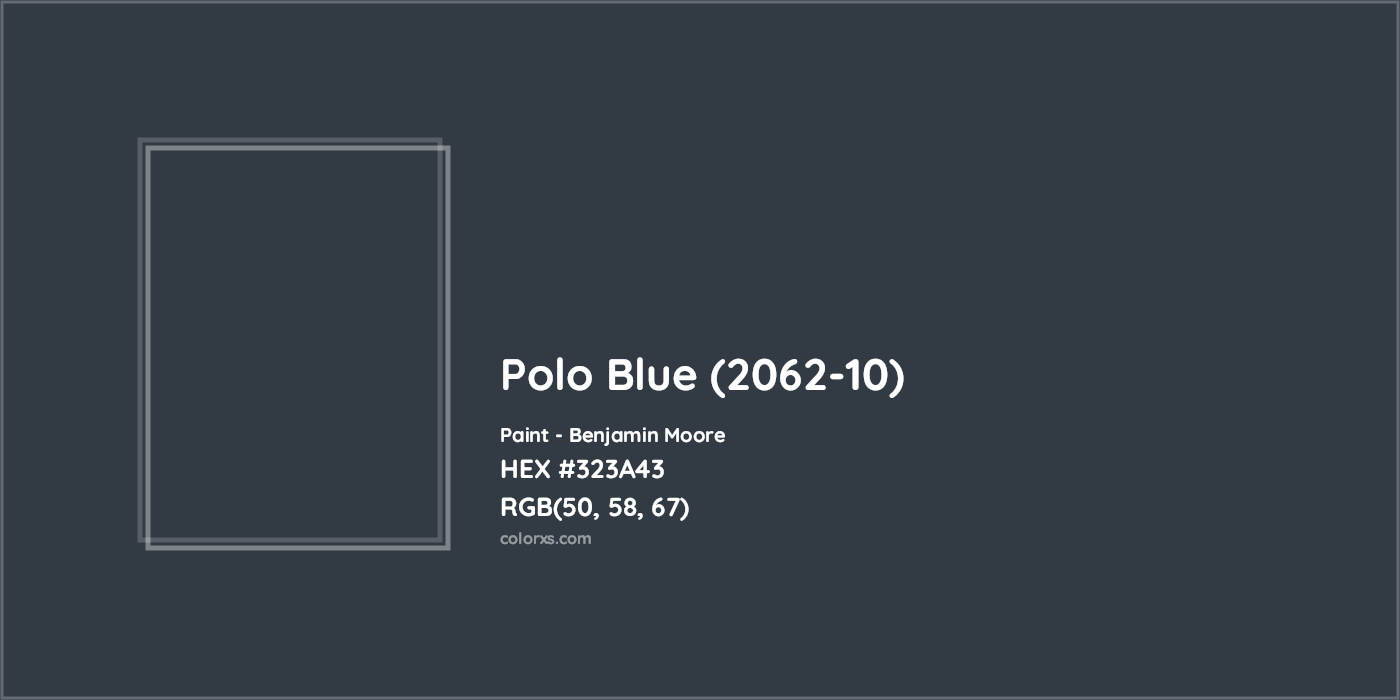 HEX #323A43 Polo Blue (2062-10) Paint Benjamin Moore - Color Code