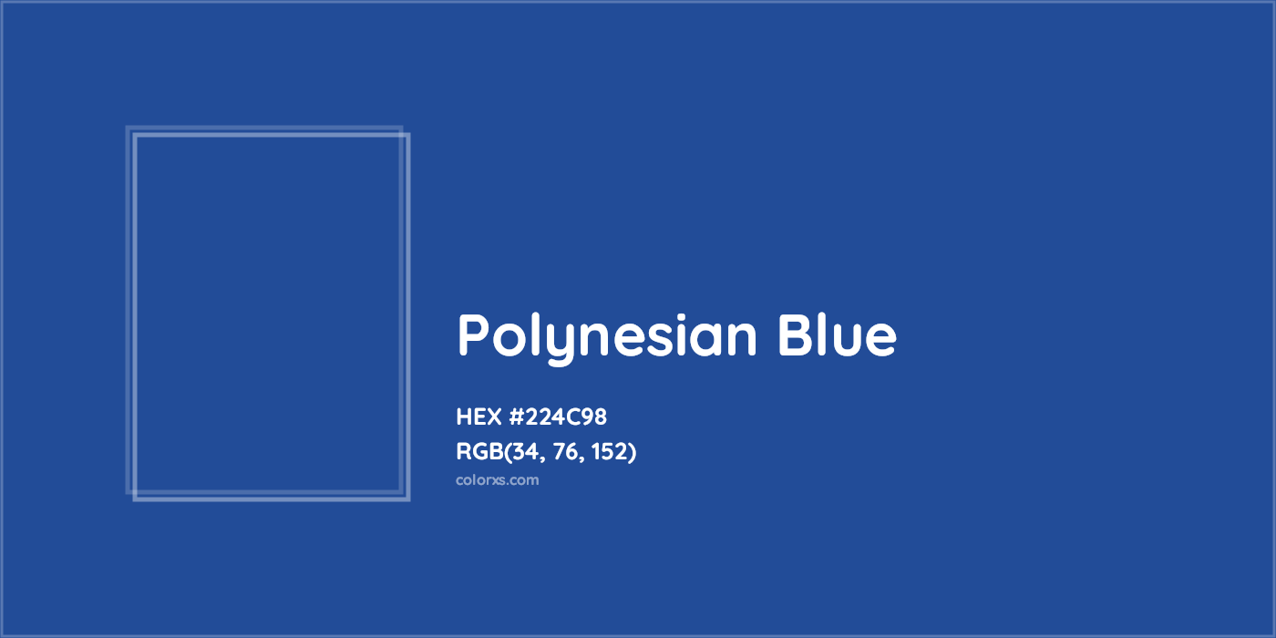 HEX #224C98 Polynesian Blue Other - Color Code