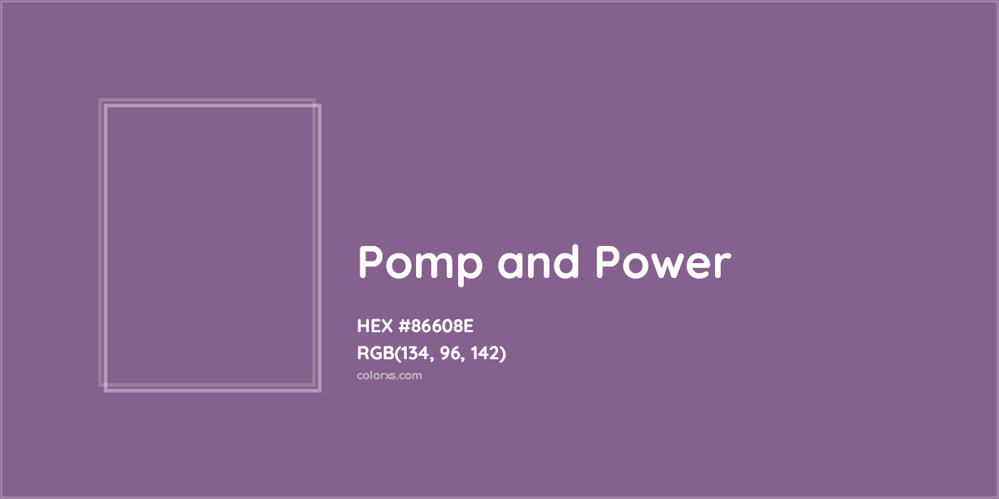 HEX #86608E Pomp and Power Color - Color Code