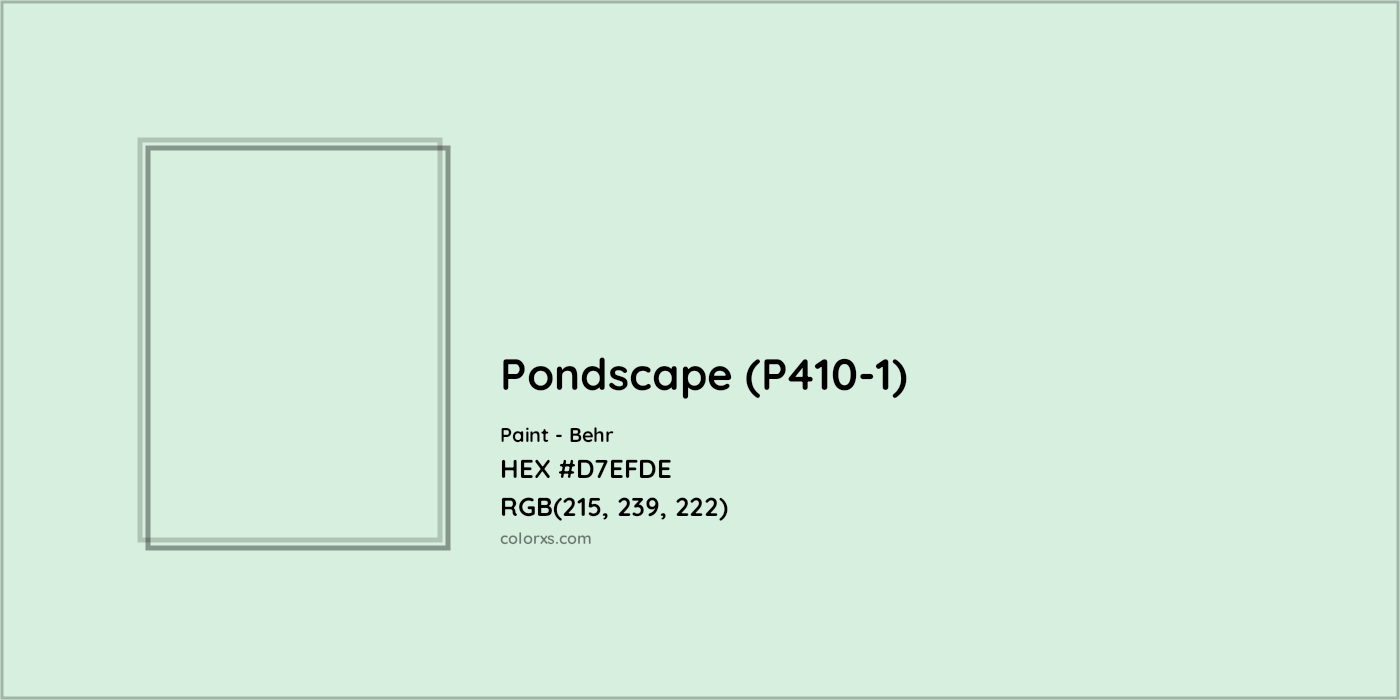 HEX #D7EFDE Pondscape (P410-1) Paint Behr - Color Code
