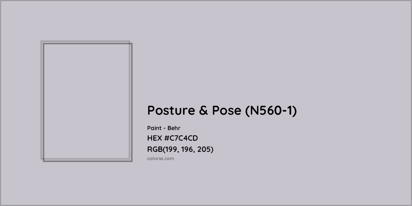 HEX #C7C4CD Posture & Pose (N560-1) Paint Behr - Color Code