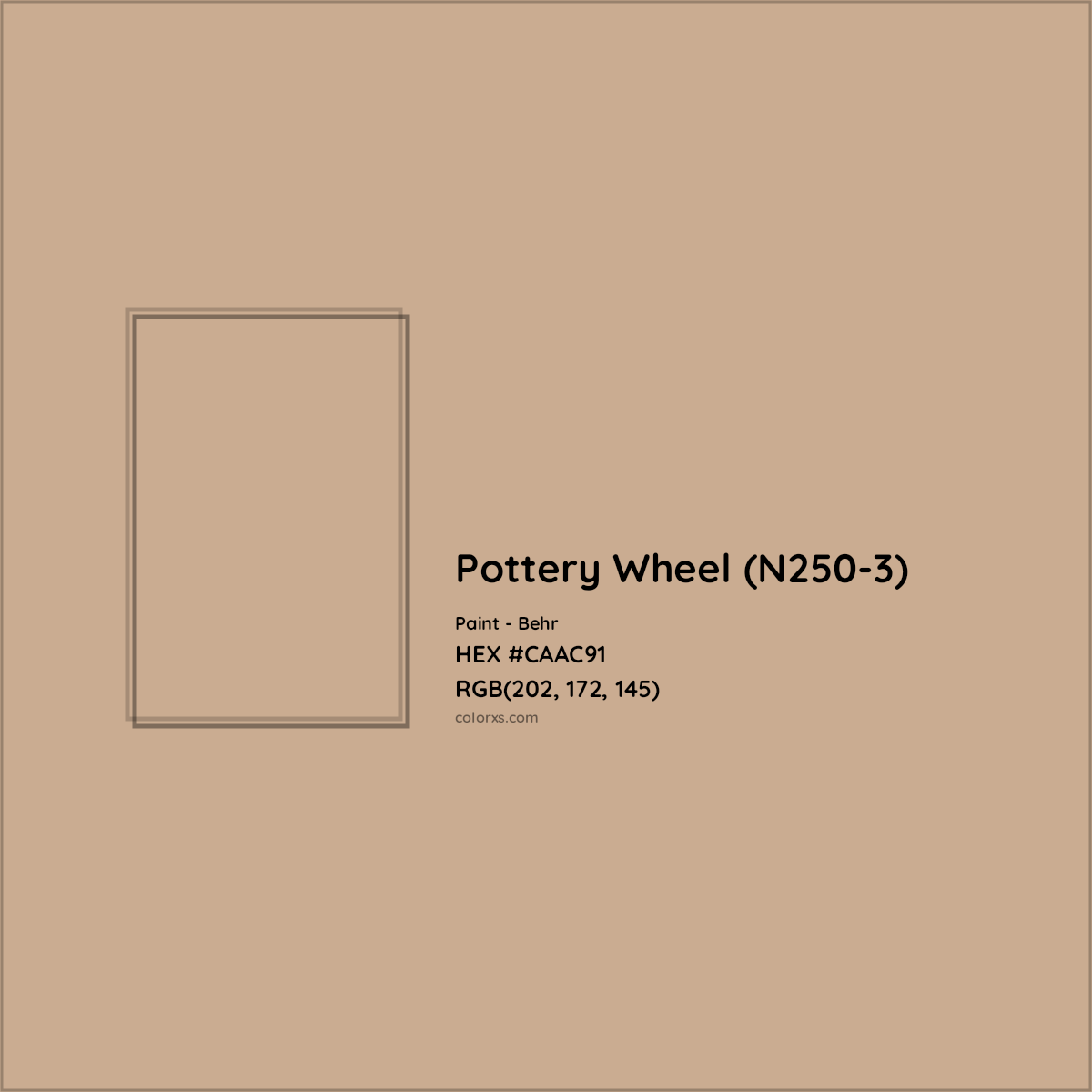 HEX #CAAC91 Pottery Wheel (N250-3) Paint Behr - Color Code
