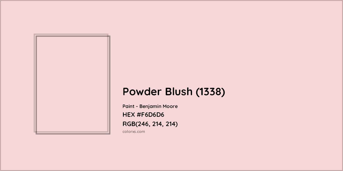 HEX #F6D6D6 Powder Blush (1338) Paint Benjamin Moore - Color Code