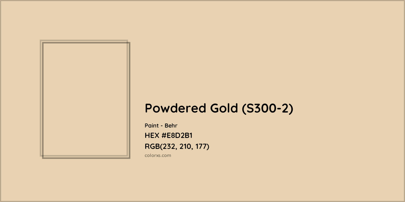 HEX #E8D2B1 Powdered Gold (S300-2) Paint Behr - Color Code