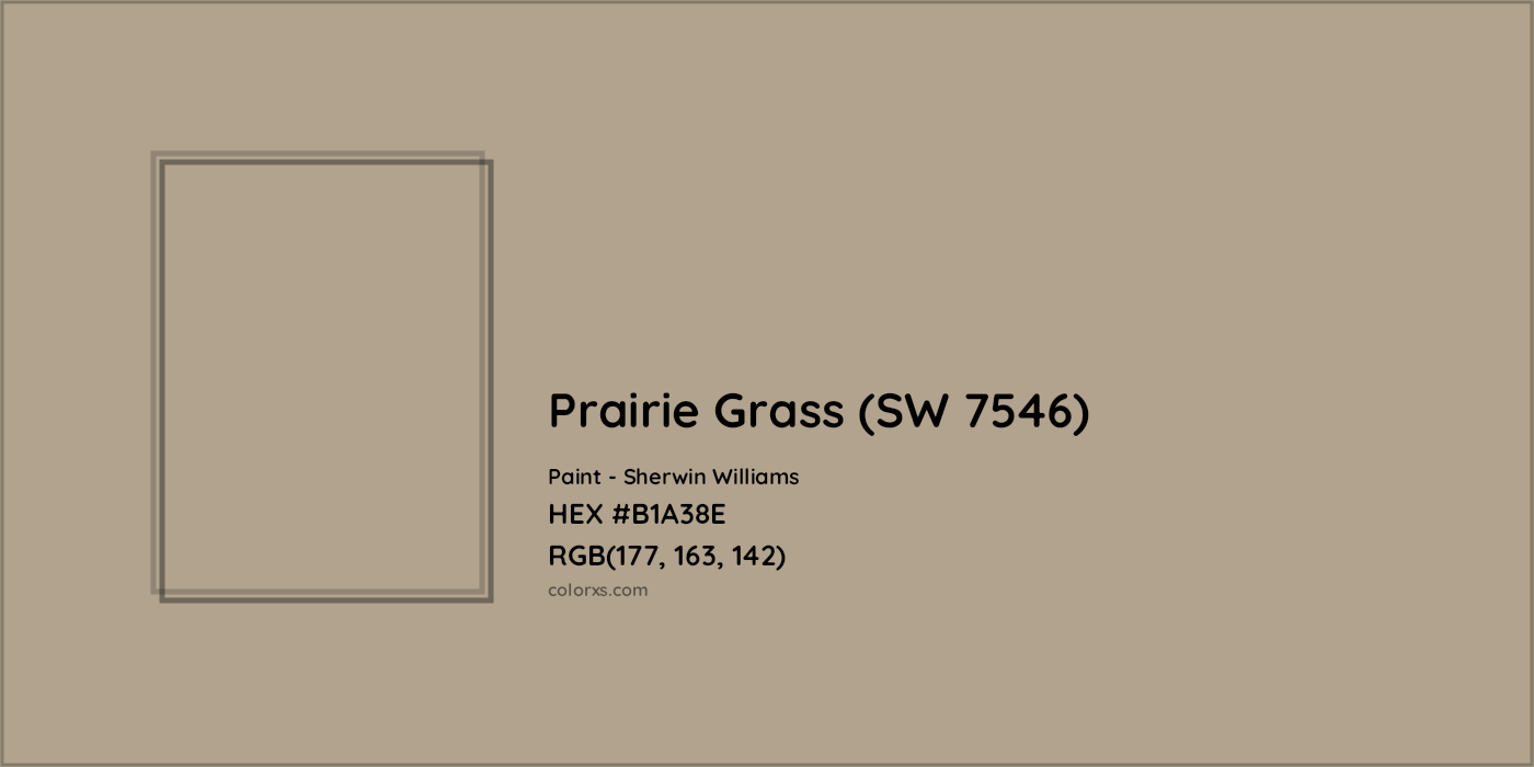 HEX #B1A38E Prairie Grass (SW 7546) Paint Sherwin Williams - Color Code