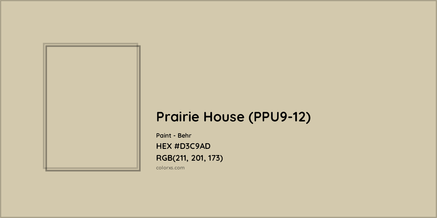 HEX #D3C9AD Prairie House (PPU9-12) Paint Behr - Color Code
