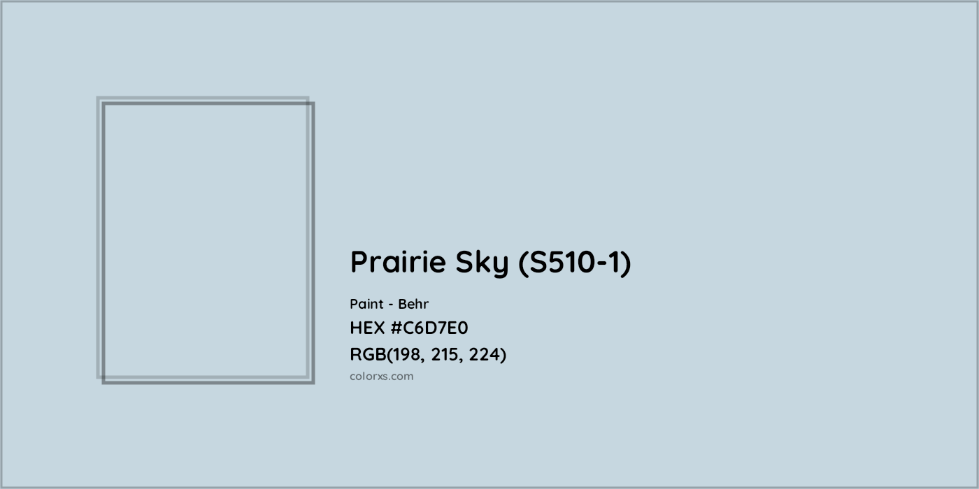 HEX #C6D7E0 Prairie Sky (S510-1) Paint Behr - Color Code