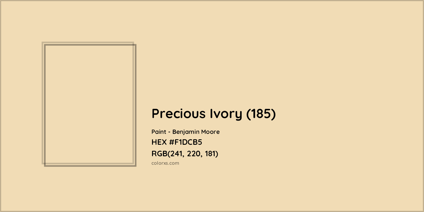HEX #F1DCB5 Precious Ivory (185) Paint Benjamin Moore - Color Code