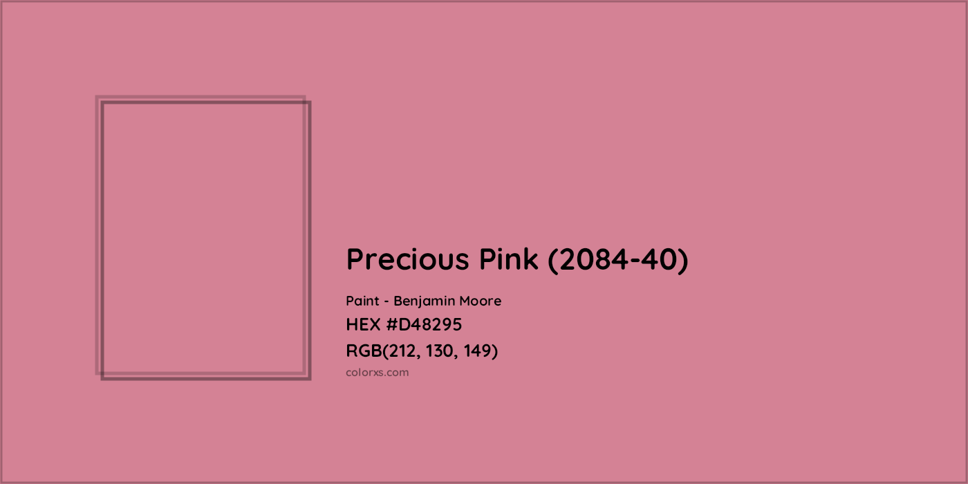 HEX #D48295 Precious Pink (2084-40) Paint Benjamin Moore - Color Code