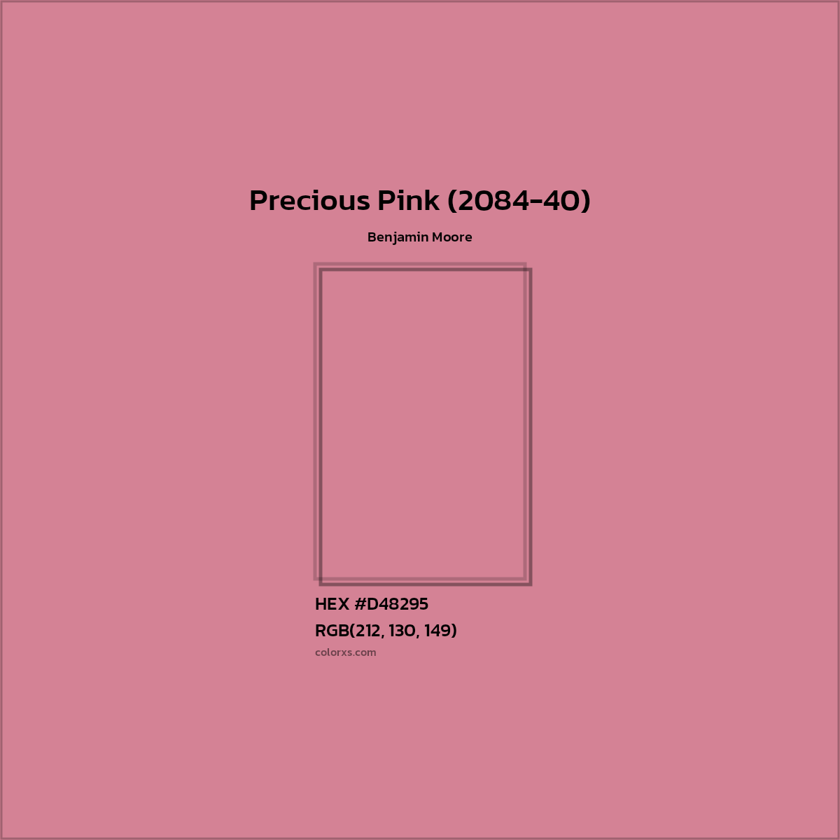 HEX #D48295 Precious Pink (2084-40) Paint Benjamin Moore - Color Code