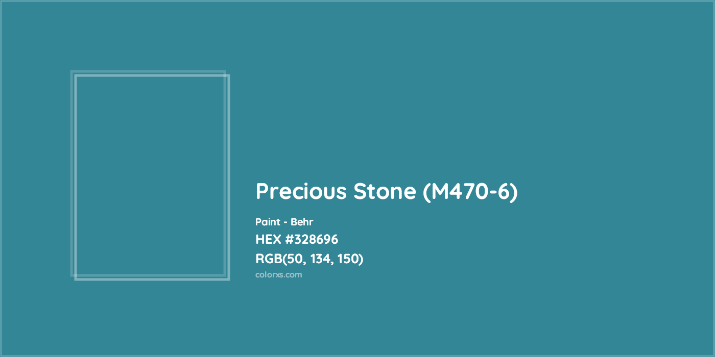 HEX #328696 Precious Stone (M470-6) Paint Behr - Color Code