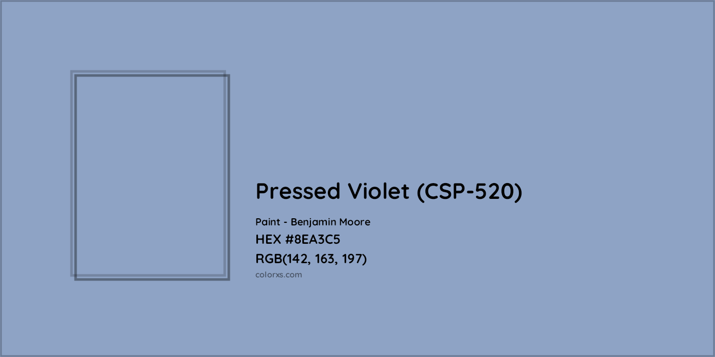 HEX #8EA3C5 Pressed Violet (CSP-520) Paint Benjamin Moore - Color Code