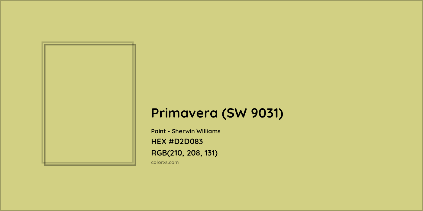 HEX #D2D083 Primavera (SW 9031) Paint Sherwin Williams - Color Code