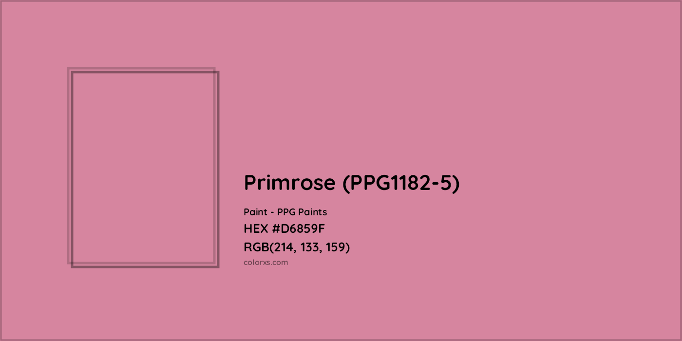 HEX #D6859F Primrose (PPG1182-5) Paint PPG Paints - Color Code