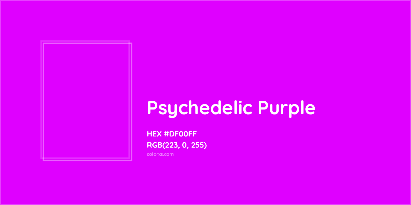 HEX #DF00FF Psychedelic Purple Color - Color Code