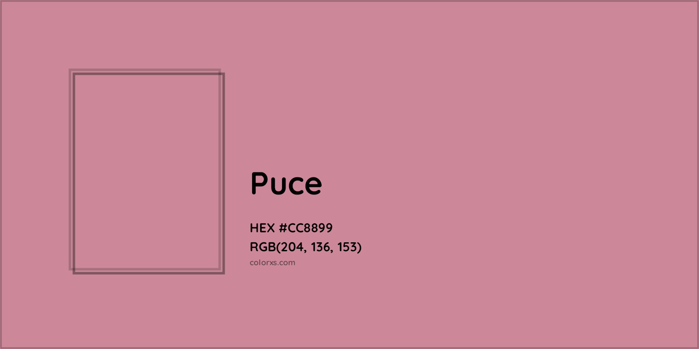 HEX #CC8899 Puce Color - Color Code