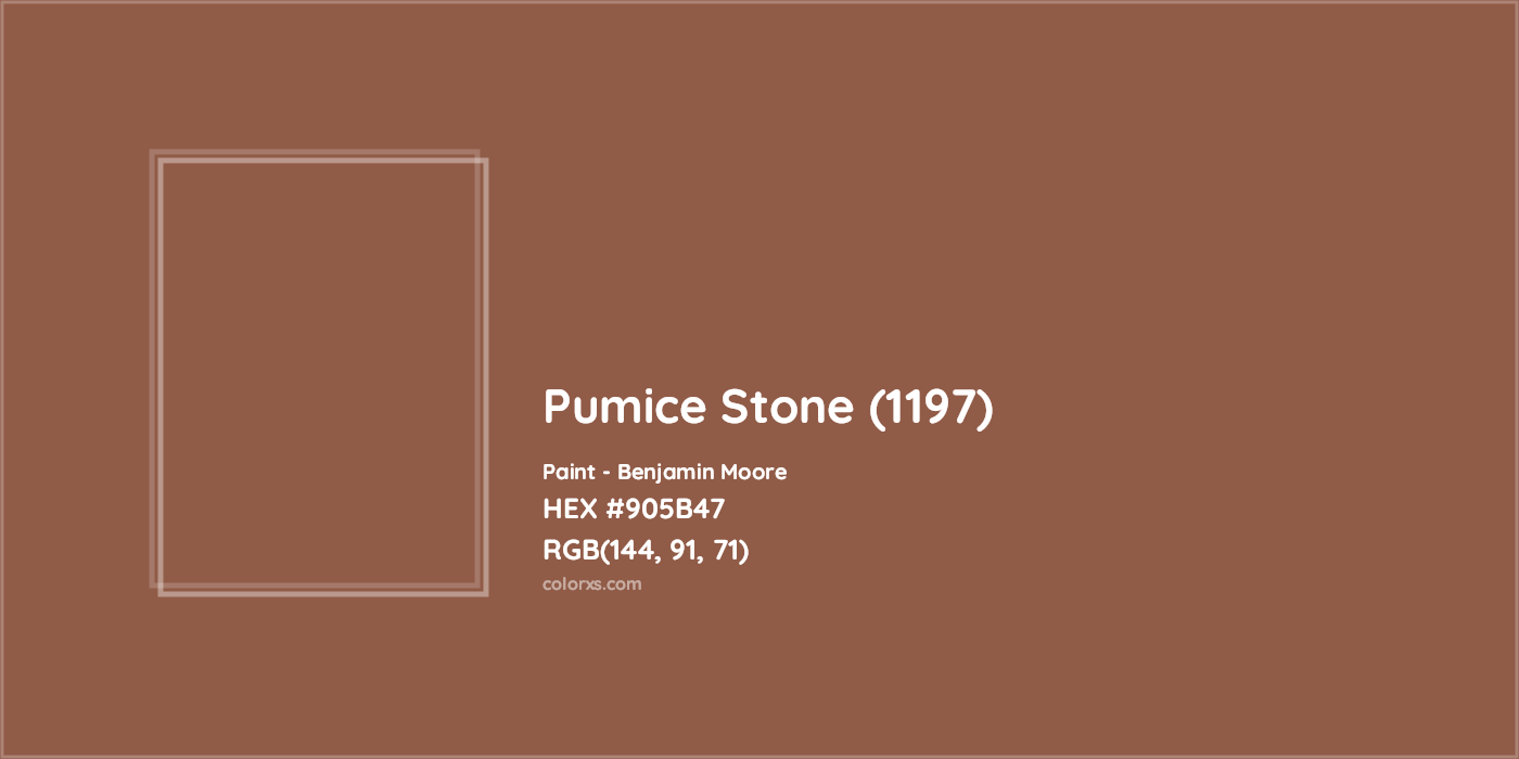 HEX #905B47 Pumice Stone (1197) Paint Benjamin Moore - Color Code