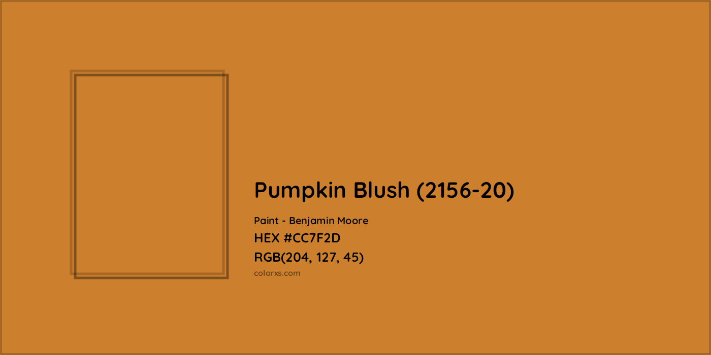 HEX #CC7F2D Pumpkin Blush (2156-20) Paint Benjamin Moore - Color Code