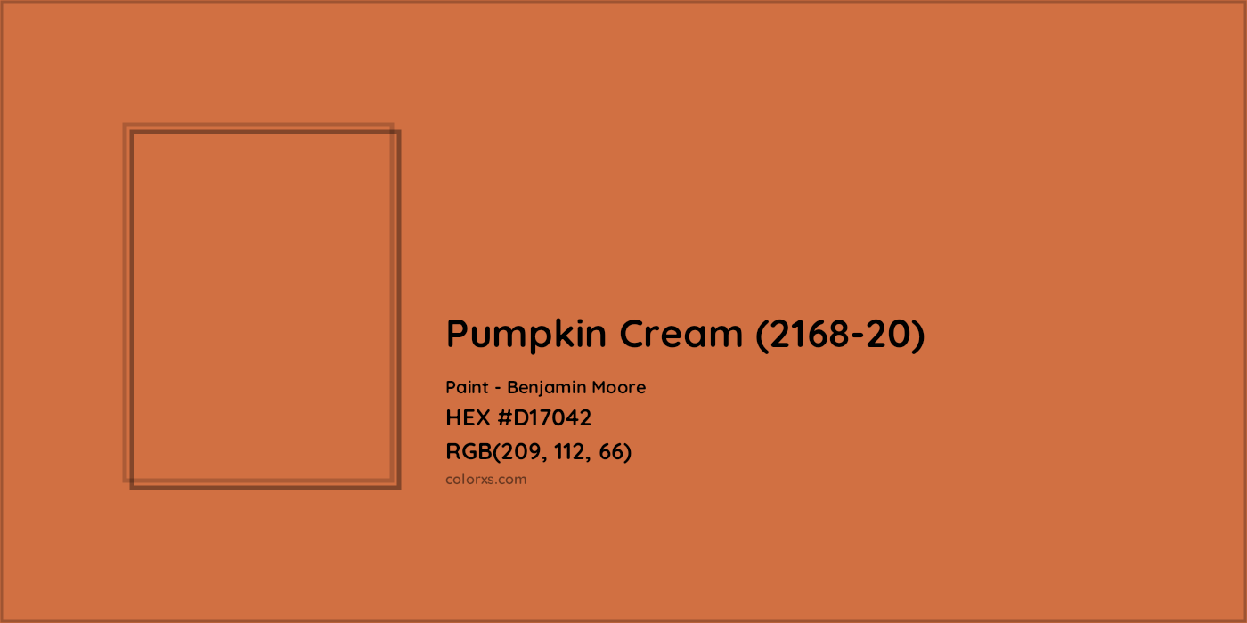 HEX #D17042 Pumpkin Cream (2168-20) Paint Benjamin Moore - Color Code